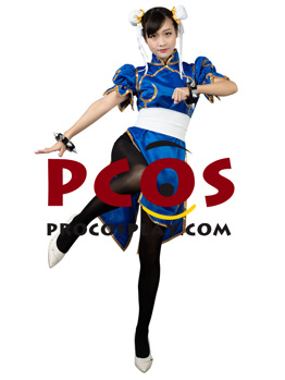 Immagine di Top Street Fighter Chun Li Costumi Cosplay Cina all'ingrosso mp000407-US