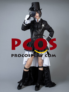 Anime Kuroshitsuji Preto Mordomo Ciel Phantomhive Cosplay Traje