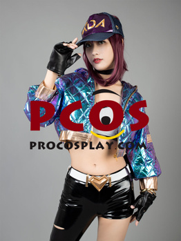 Ready to Ship League of Legends LOL KDA Akali Cosplay Costume Only Coat mp004212