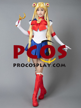 Photo de prêt à expédier Tsukino Usagi Serena Sailor Moon Cosplay Costumes mp000139-101