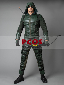 Immagine di Pronto per la spedizione Green Arrow Stagione 5 Oliver Queen Cosplay Costume mp003491