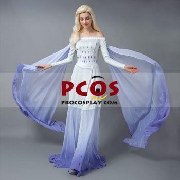 Immagine di Frozen 2 Elsa White Dress Cosplay Costume mp005306