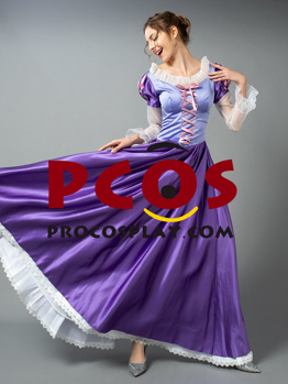 Immagine di Ready to Ship Tangled Princess Rapunzel Cosplay Dress mp003880