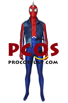 Image de Spider-Geddon Hobart Costume de Cosplay Spider-Punk Marron mp005427