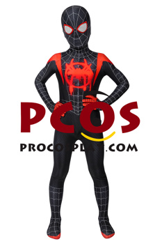 Picture of Into the Spider-Verse Miles Morales Cosplay Costume for Kids mp005398