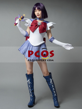 Photo de prêt à expédier Sailor Moon Sailor Saturn Tomoe Hotaru Cosplay Costume mp000307-101