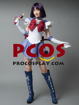 Photo de prêt à expédier Sailor Moon Sailor Saturn Tomoe Hotaru Cosplay Costume mp000307-101