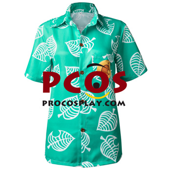 Picture of Ready to Ship Animal Crossing Tom Nook Cosplay Costume Green Shirt mp005566