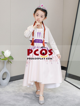 Picture of Ready to Ship Frozen 2 Anna Cream Dress Cosplay Costume For Kids mp005586