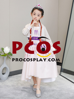 Picture of Ready to Ship Frozen 2 Anna Cream Dress Cosplay Costume For Kids mp005586