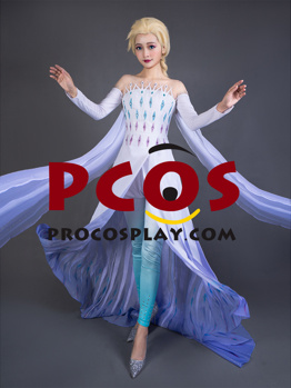 Immagine di Ready to Ship Frozen 2 Elsa Spirit Dress Cosplay Costume mp005584