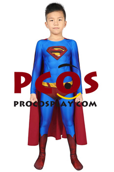 Immagine di Superman Returns Superman Clark Kent Costume Cosplay Solo per bambini mp005679