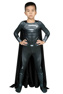 Immagine di Justice League Black Superman Clark Kent Costume Cosplay Solo per bambini mp005680