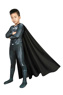 Immagine di Justice League Black Superman Clark Kent Costume Cosplay Solo per bambini mp005680