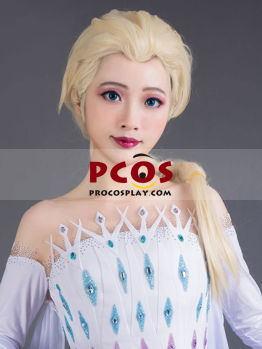 Immagine di Frozen Snow Queen of Arendelle Elsa Parrucche Cosplay oro chiaro Aggiornato mp005320