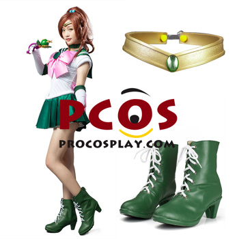 Picture of Sailor Moon Sailor Jupiter Kino Makoto Cosplay Costume Set mp000292