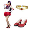 Imagen de Sailor Moon Sailor Mars Hino Rei Conjunto de disfraz de Cosplay mp000570