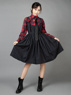 Picture of Ready to Ship Halloween Gothic Style Plaid Shirt & Jumper Skirt Suit mp005558