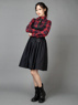 Picture of Ready to Ship Halloween Gothic Style Plaid Shirt & Jumper Skirt Suit mp005558