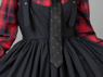 Picture of Ready to Ship Halloween Gothic Style Plaid Shirt & Jumper Skirt Suit mp005558