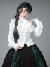 Picture of Ready to Ship Vintage Polo-Neck Princess White shirt mp005468