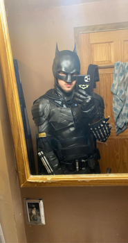 2021 Batman Disfraz Cosplay Disfraz Robert Pattinson inspirado Guantes Máscara