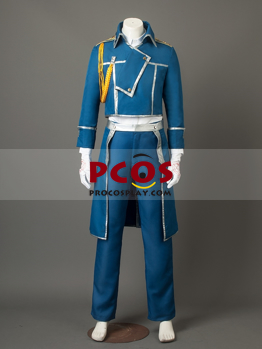 Imagen de Listo para enviar Comprar Fullmetal Alchemist Disfraz de Cosplay Coronel Roy Mustang Ropa militar mp000090