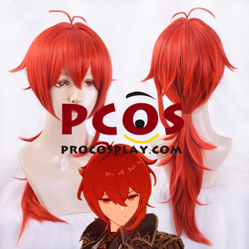 Изображение игры Genshin Impact Diluc Cosplay Wig mp006294