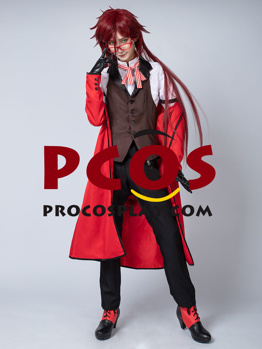 Immagine di Ready to Ship Black Butler-Kuroshitsuji Grell Sutcliff Cosplay Costume mp003219