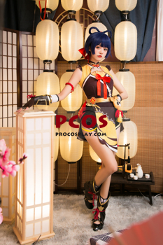 Picture of Genshin Impact  Xiangling Cosplay Costume C00279-A