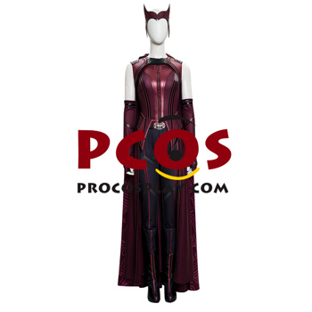 Immagine di Pronto per la spedizione Nuovo spettacolo WandaVision Scarlet Witch Wanda Finale Costume Cosplay C00305