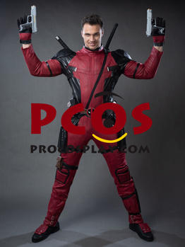 Photo de prêt à expédier Deadpool 2 cuir Wade Wilson Cosplay Costume mp003992-103