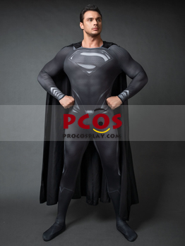 Photo de prêt à expédier Justice League noir Clark Kent Cosplay Costume mp005466