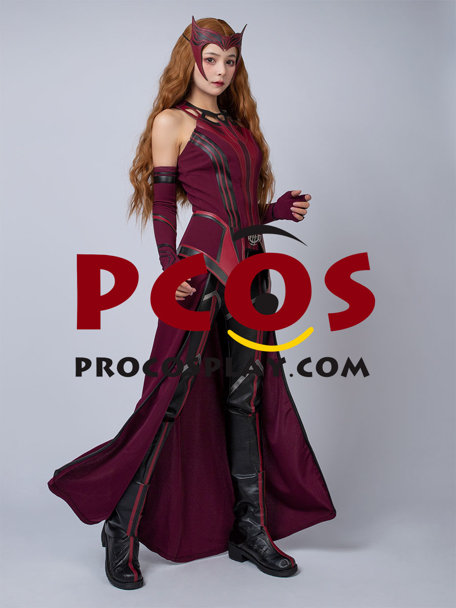 New Show WandaVision Scarlet Witch Wanda finale Cosplay Costume C00296