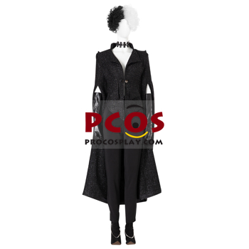 Picture of Cruella 2021 Cruella De Vil  Black Suit Cosplay Costume C00526