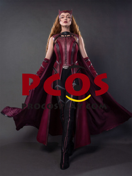 Imagen de WandaVision Scarlet Witch Wanda Finale Disfraz de Cosplay C00323 Versión de punto