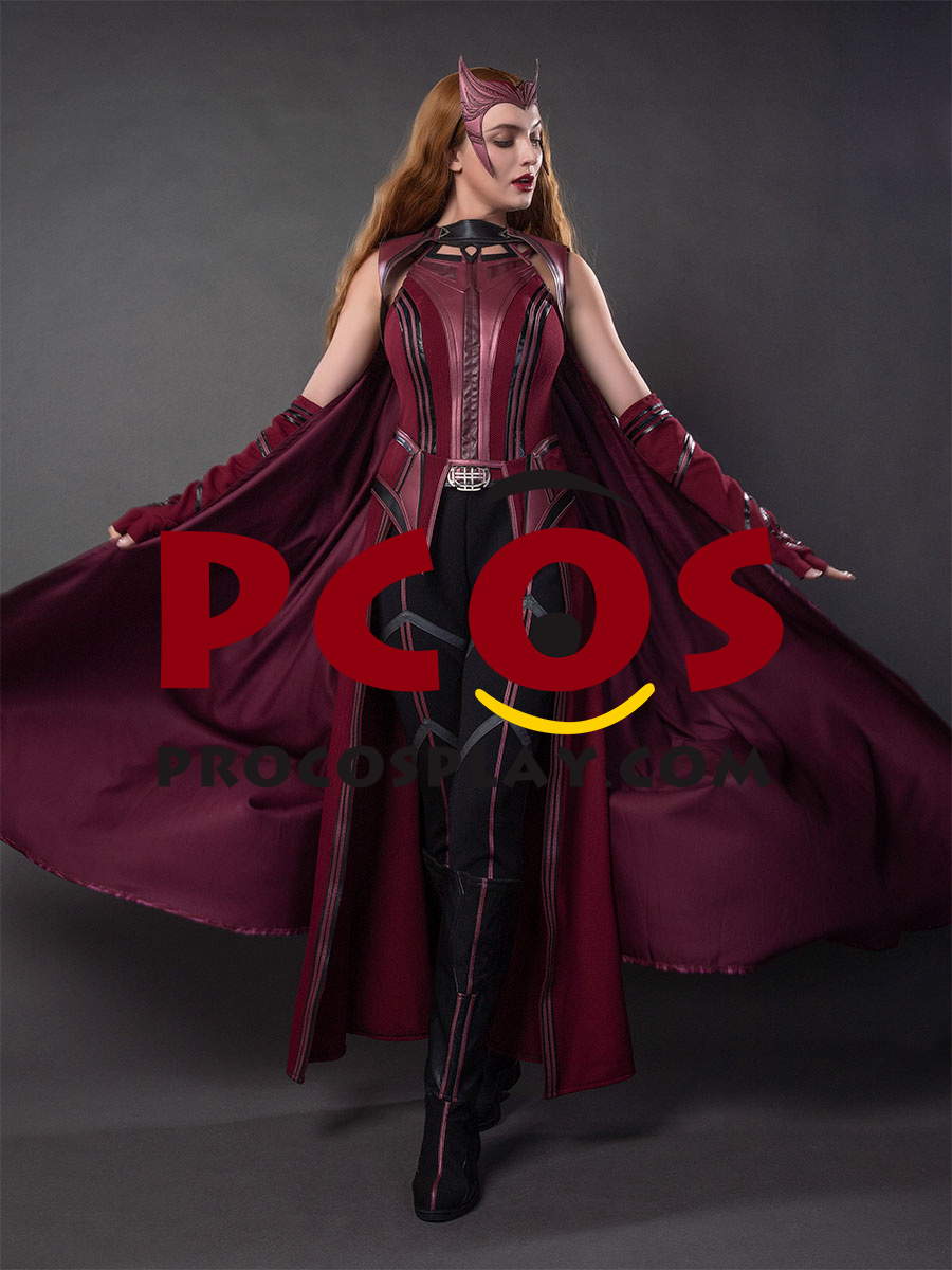 New Show WandaVision Scarlet Witch Wanda Finale Cosplay Costume C00305