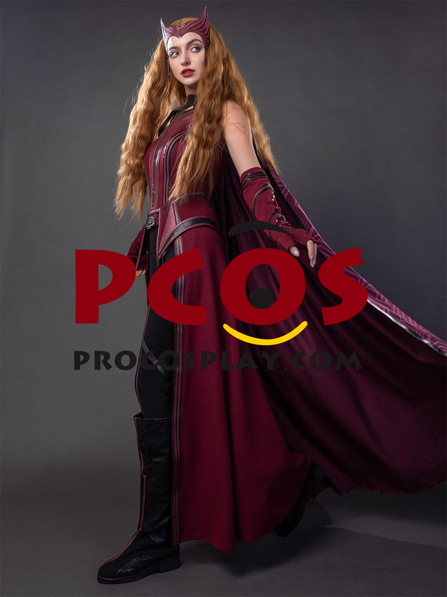 New Show WandaVision Scarlet Witch Wanda Finale Cosplay Costume C00305