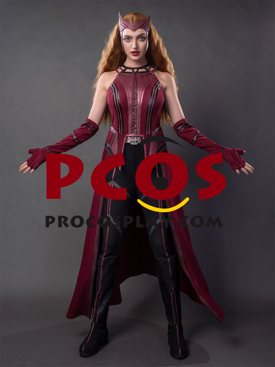 New Show WandaVision Scarlet Witch Wanda Finale Cosplay Costume C00305