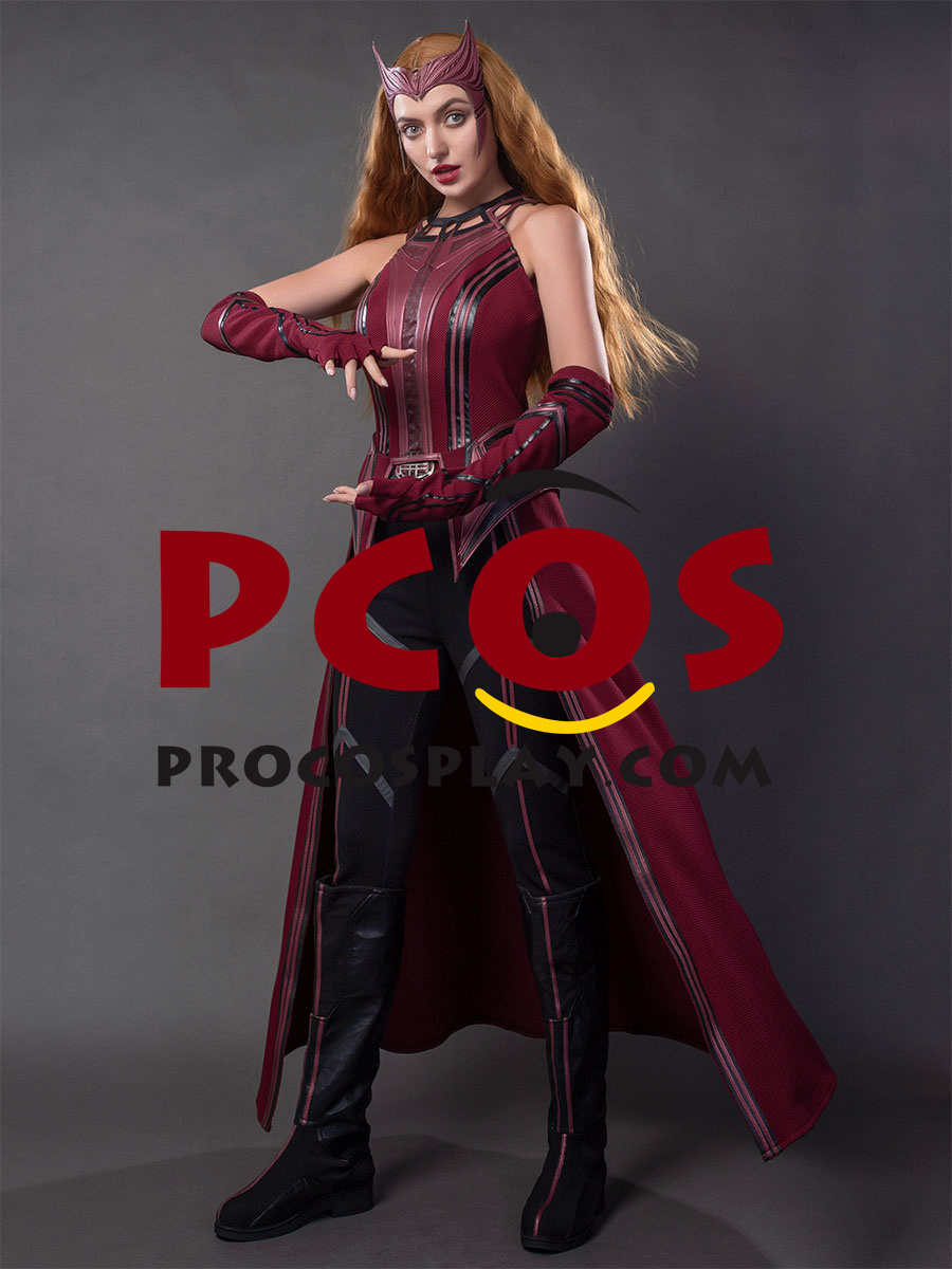 New Show WandaVision Scarlet Witch Wanda Finale Cosplay Costume C00305