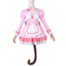 Picture of Nekopara Chocola Cosplay Costume Pink Maid Outfit C00657