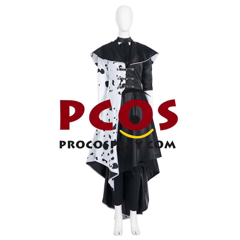 Movie Cruella Estella Cruella De Vil Cosplay Costume C00687 Best