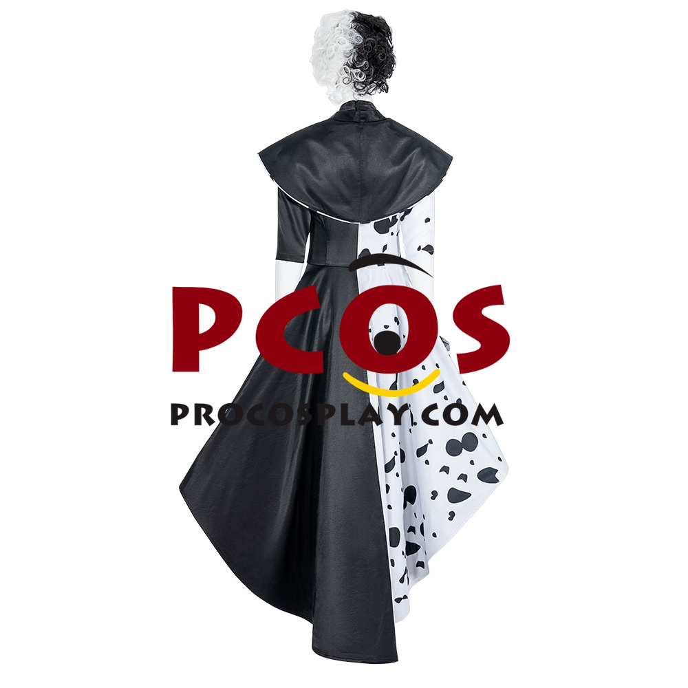 Movie Cruella Estella Cruella De Vil Cosplay Costume C00687 Best