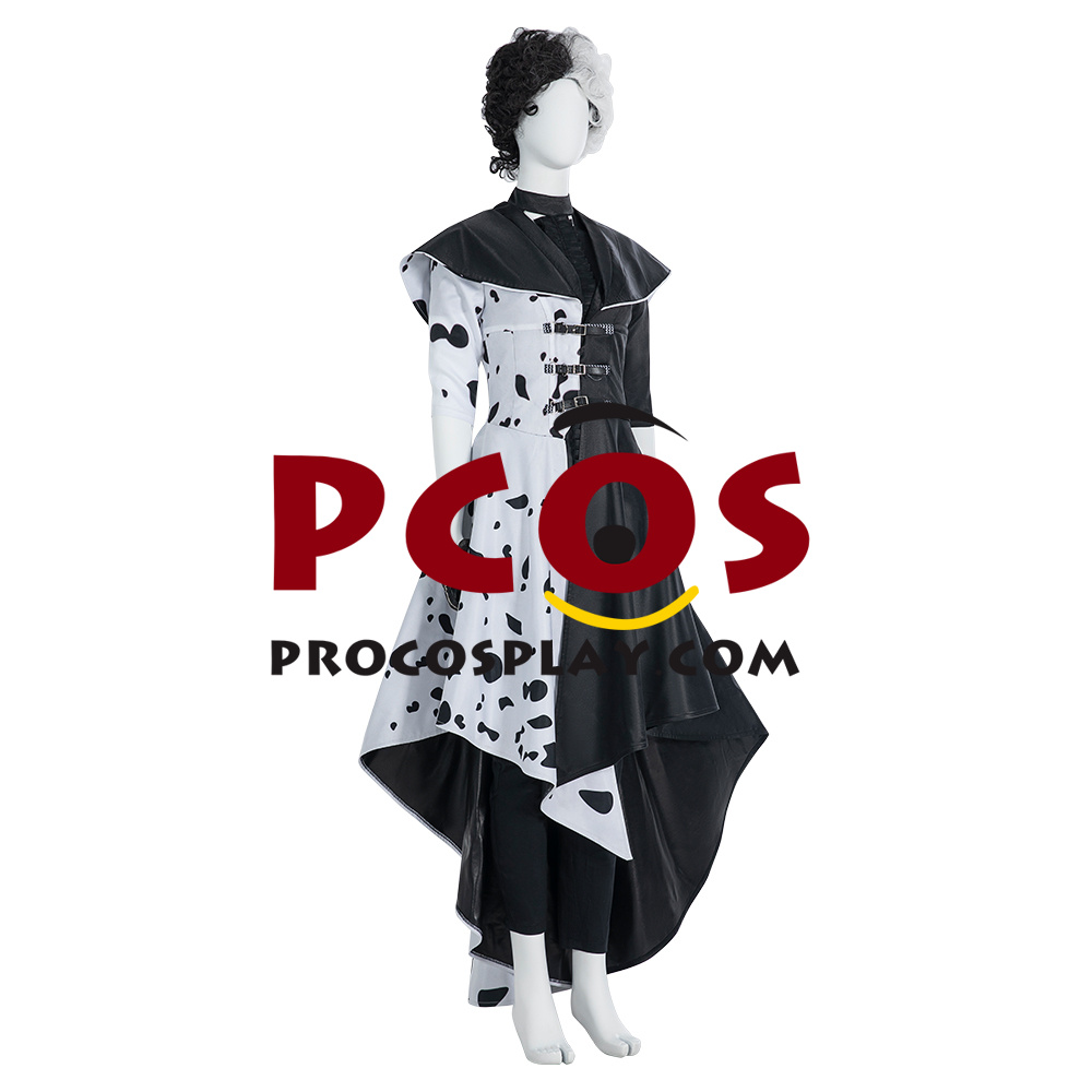 Movie Cruella Estella Cruella De Vil Cosplay Costume C00687 Best