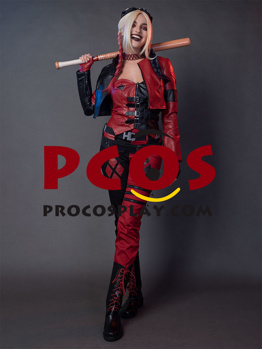 Photo de prêt à expédier 2021 Harley Quinn Cosplay Costume C00129