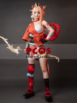 Immagine dell'aggiornamento del costume cosplay di Genshin Impact Yoimiya pronto per la spedizione C00553