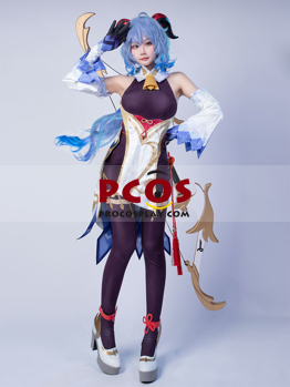 Image de prêt à expédier Genshin Impact Ganyu Cosplay Costume Jacquard Version C00524-AA