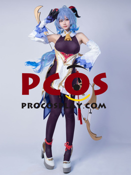 Image de prêt à expédier Genshin Impact Ganyu Cosplay Costume Jacquard Version C00524-AA