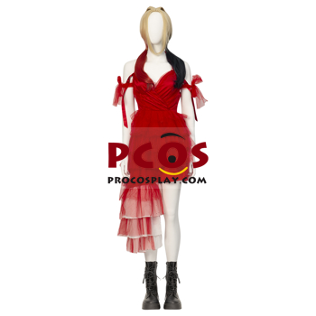 Изображение отряда самоубийц 2021 Харли Квинн красное платье косплей костюм C00873