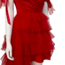 Изображение 2021 Harley Quinn Red Dress Cosplay Costume C00873